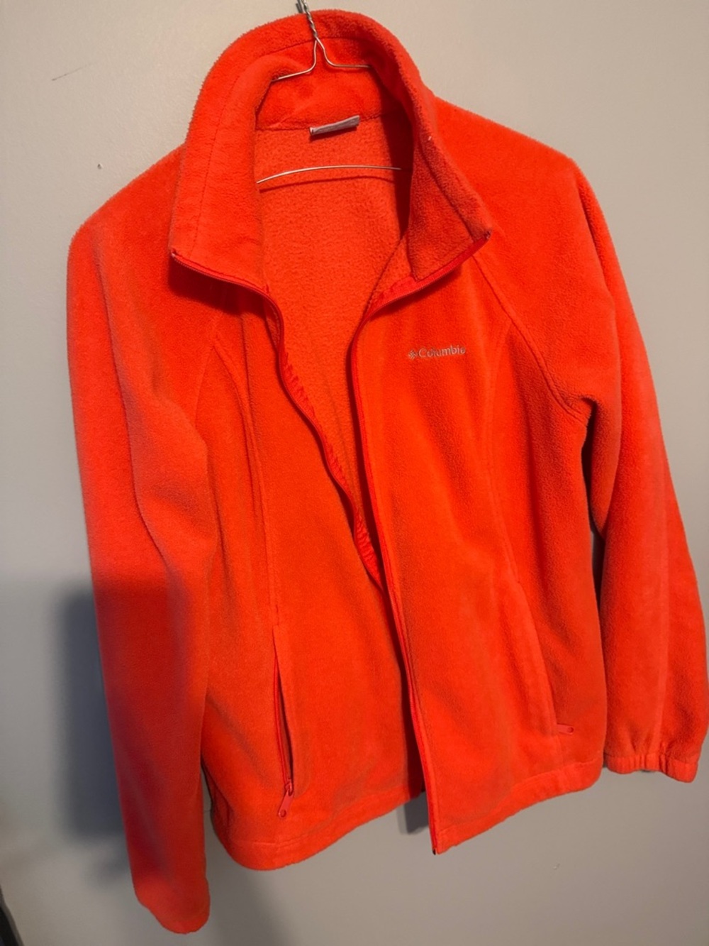 Columbia Orange Full-Zip Fleece Jacket
